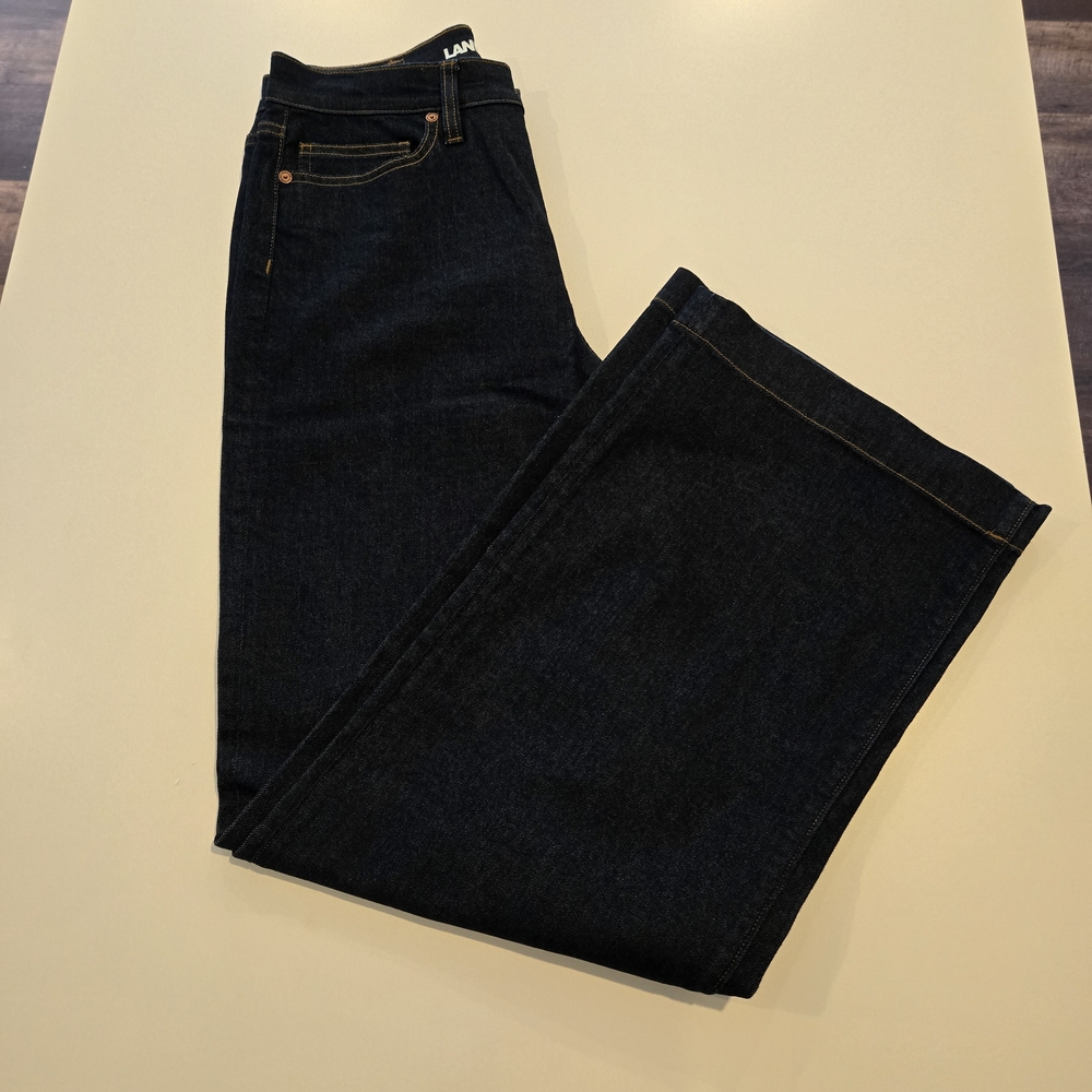Lands' End Women's Recover High Rise Wide Leg Denim Trousers